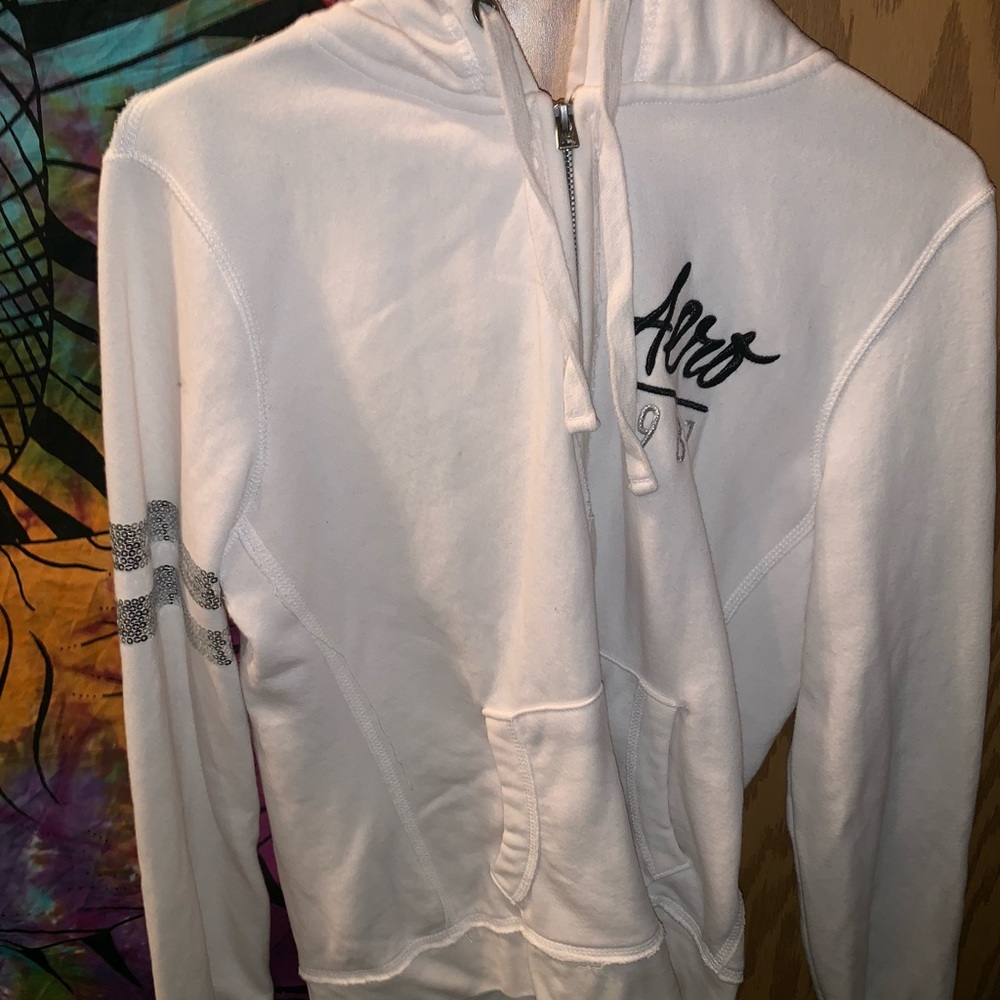 White Zip Up Aeropostale jacket